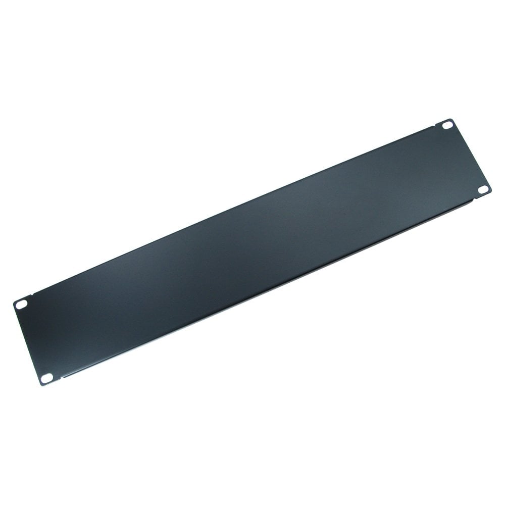 19 Inch 2U Blank Panel Black
