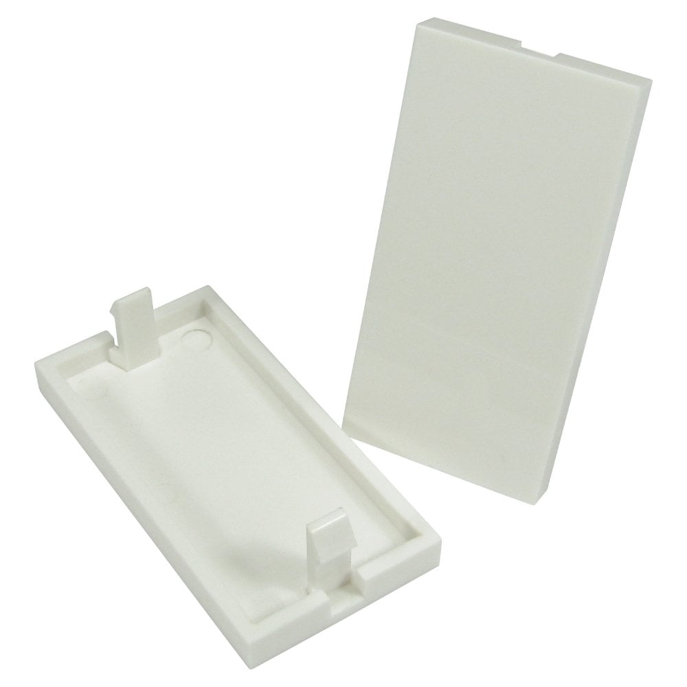 2x Half Blanks for UK Faceplate, 25mm x 50mm
