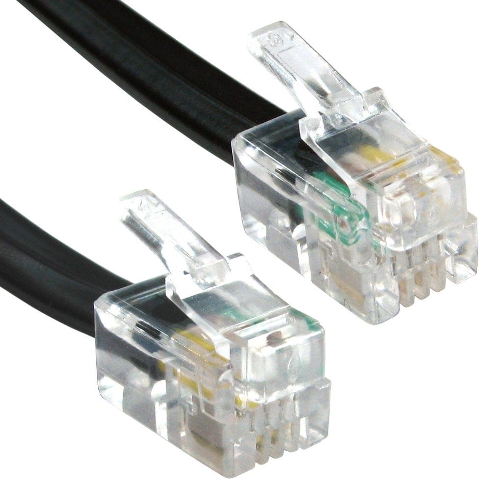 3m Coiled RJ10 Handset Cable