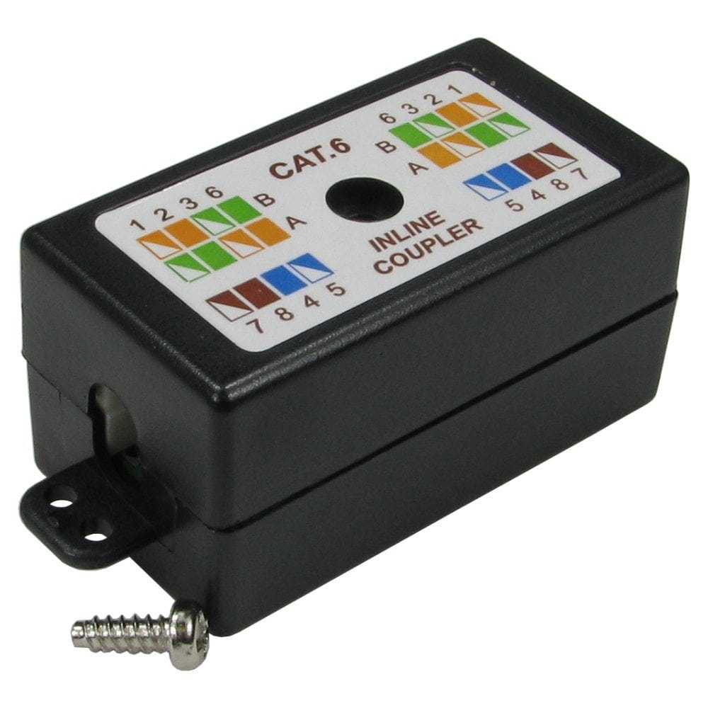 CAT6 Punchdown Krone Coupler Black
