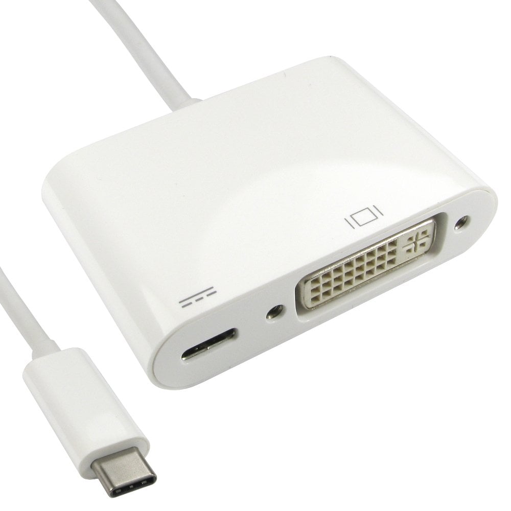 USB Type-C to DVI Adapter with Power Delivery PD