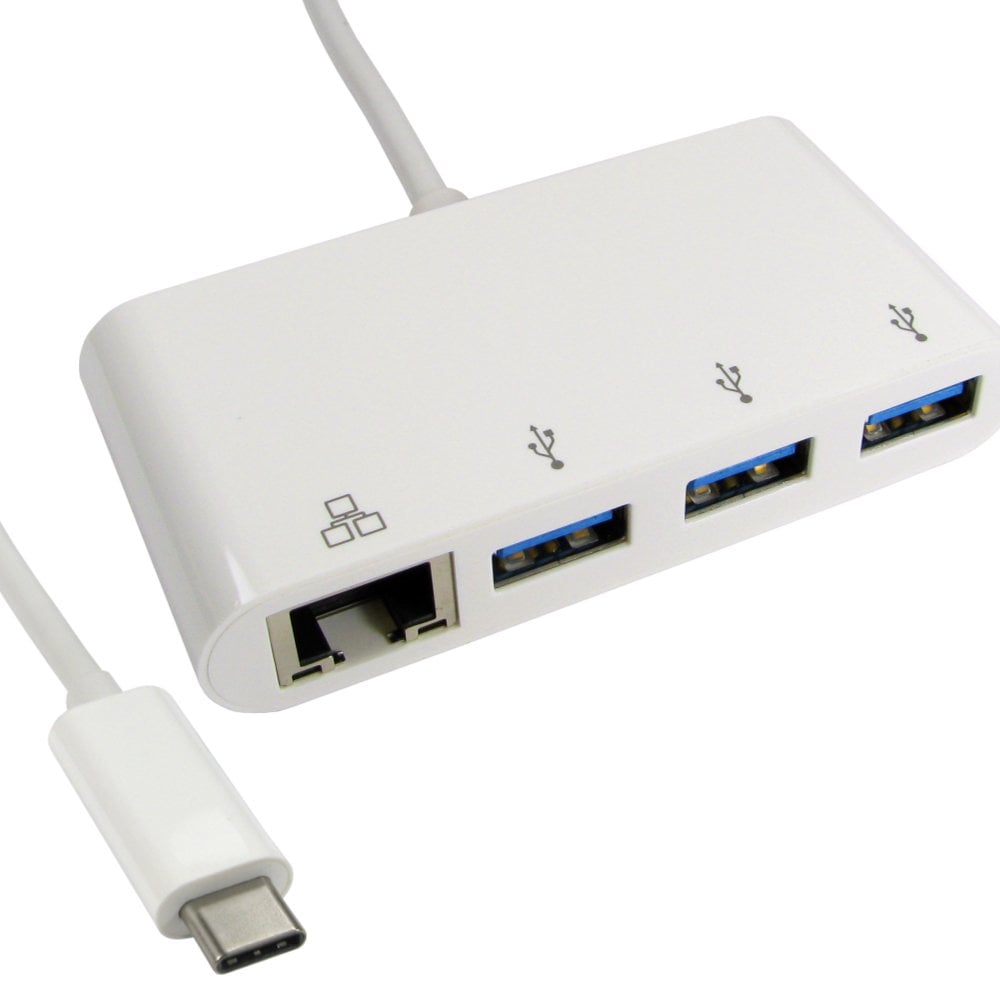 USB Type C to USB3 3 Port Hub Plus Ethernet RJ45
