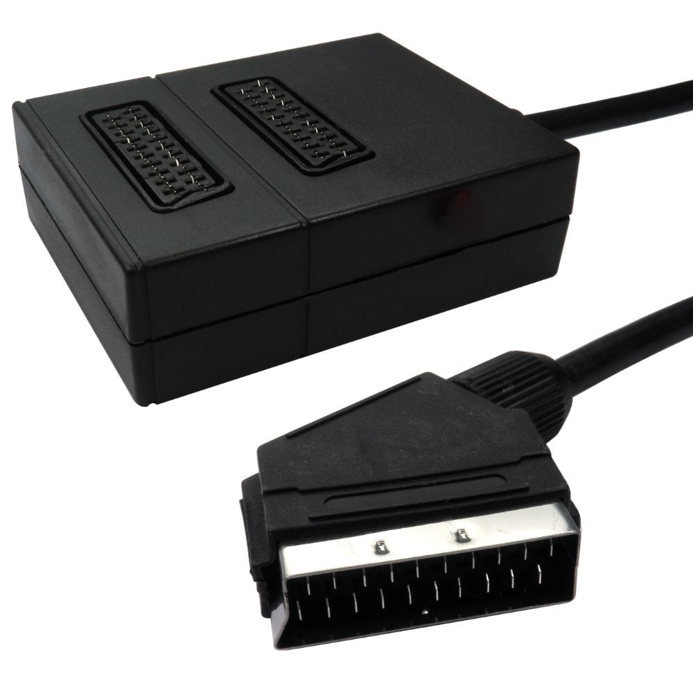 0.5m 2 Way Scart Splitter