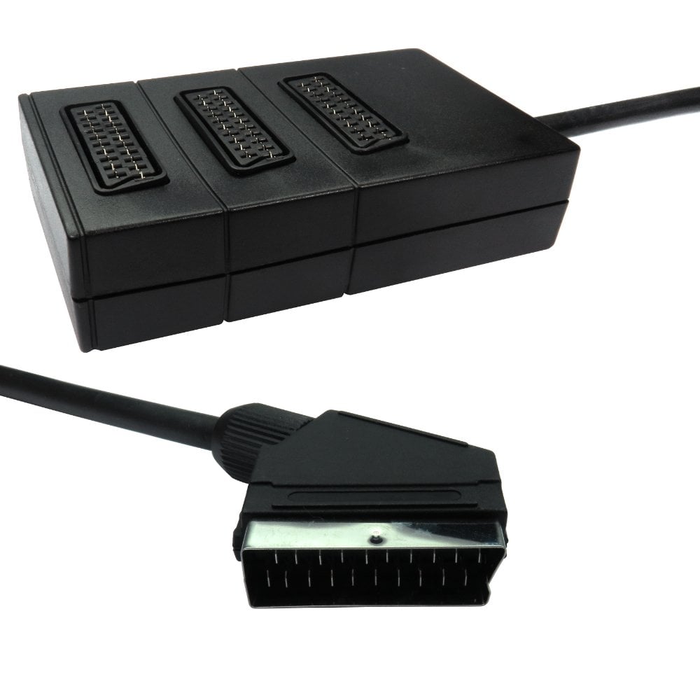 0.5m 3 Way Scart Splitter Box