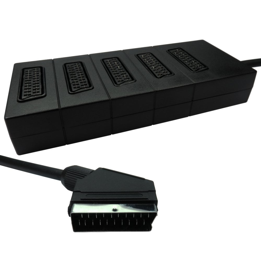 0.5m 5 Way Scart Splitter Box