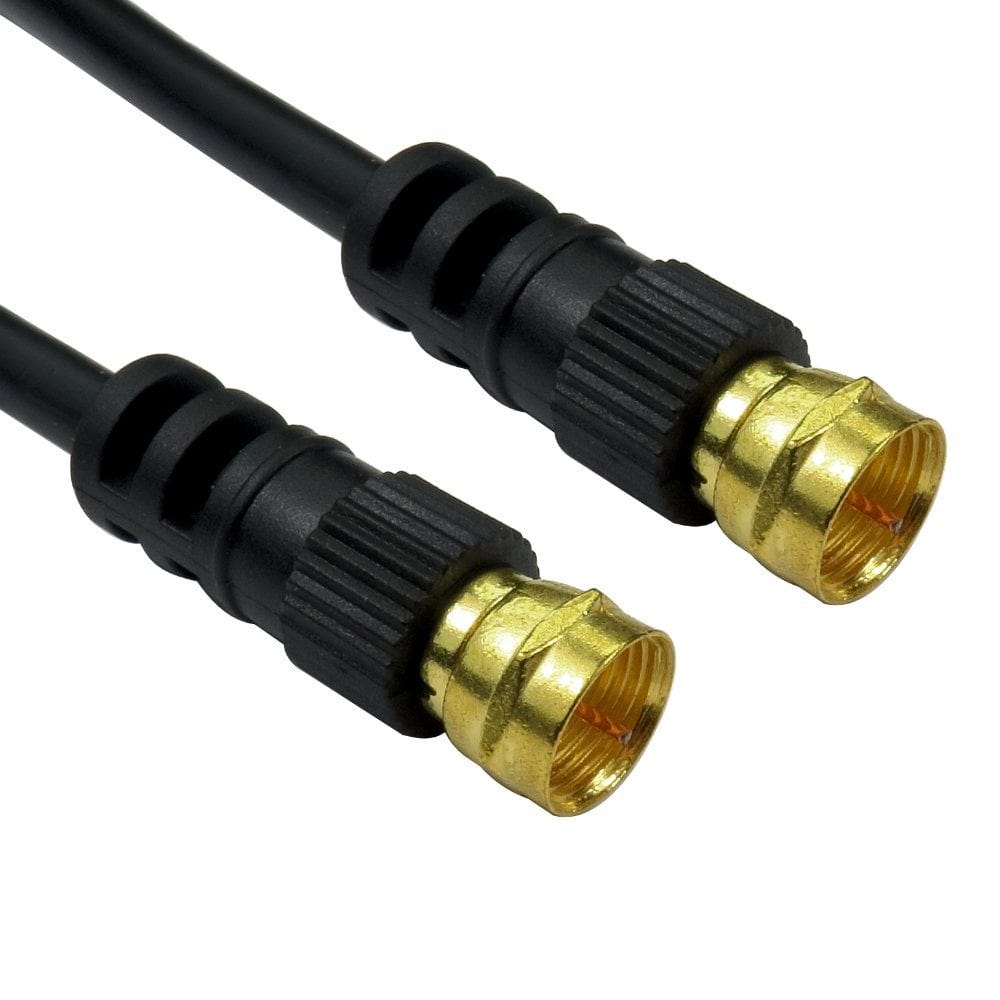 0.5m F-Type Cable for Satellite Sky Virgin Media Black