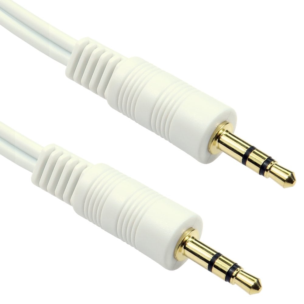 10m Audio Cable White 3.5mm Jack to Jack