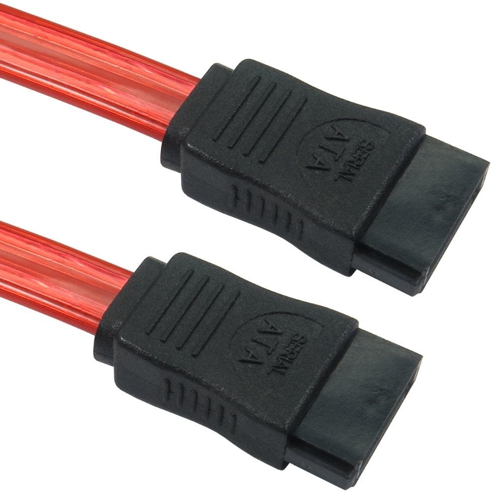 1m SATA Female to Female Straight-Straight Red Data Cable