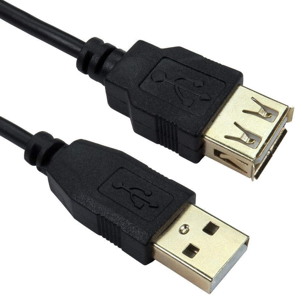 1.8m USB Extension A Male A Female Gold