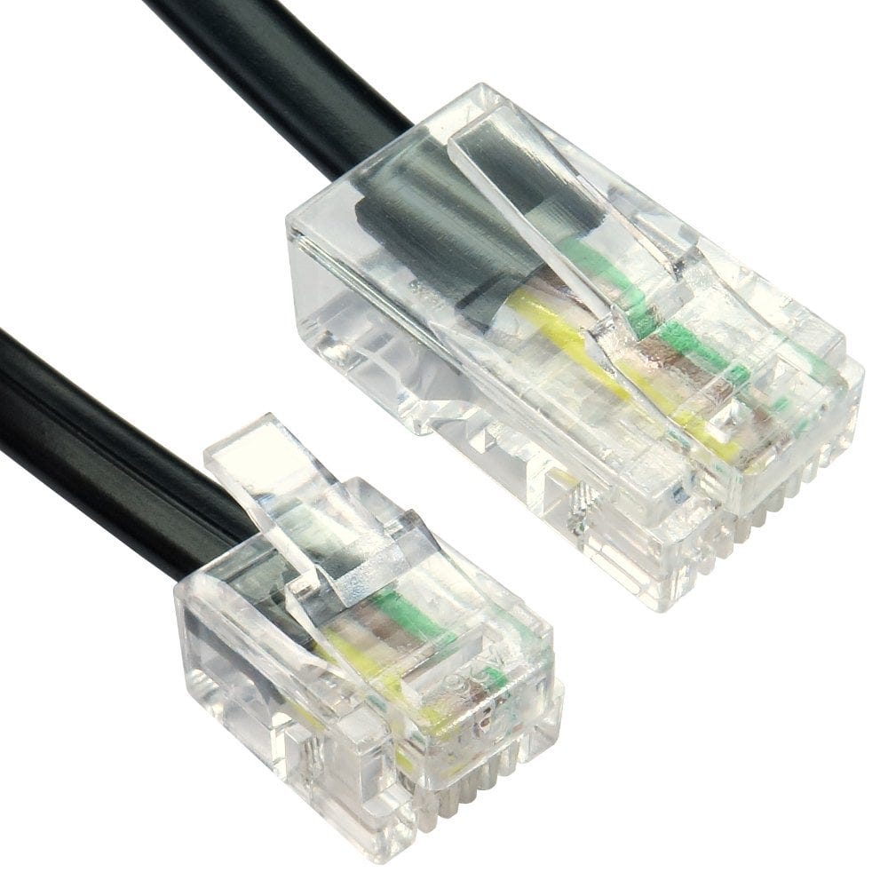 RJ11 to RJ45 Cable 10m Black
