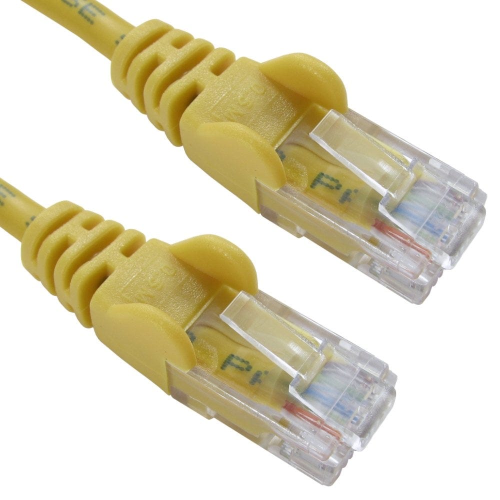 CAT5e Network Ethernet Patch Cable Yellow 0.5m