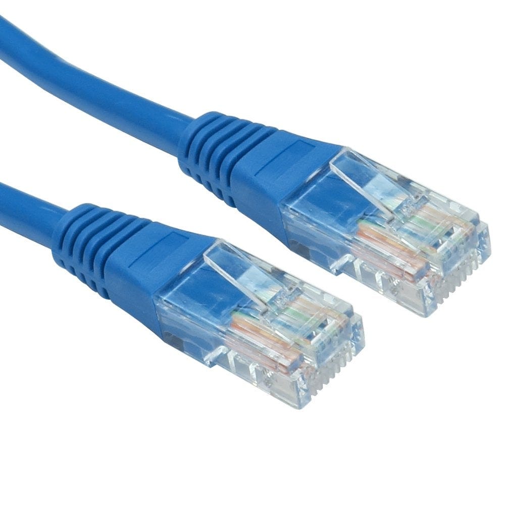 0.25m CAT5e Patch Cable Blue Full Copper 24AWG