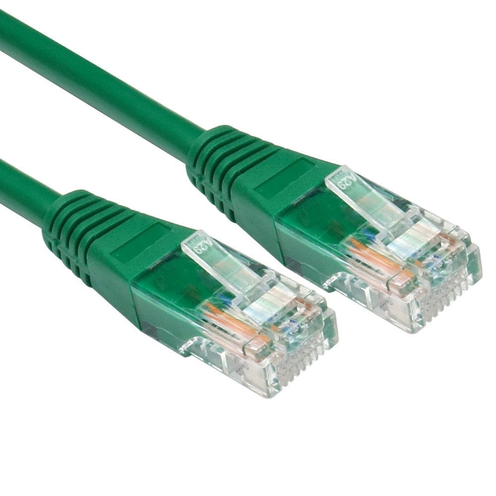 0.25m CAT5e Patch Cable Green Full Copper 24AWG