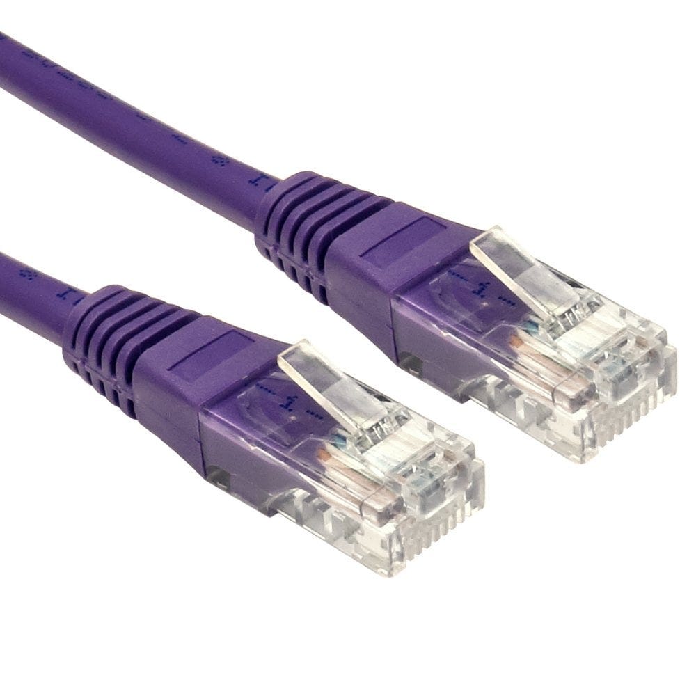 0.5m CAT5e Patch Cable Violet Full Copper 24AWG