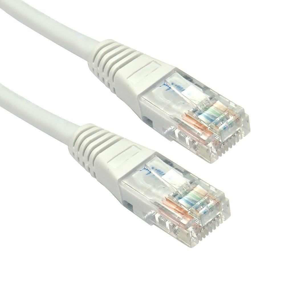 0.5m CAT5e Patch Cable White Full Copper 24AWG