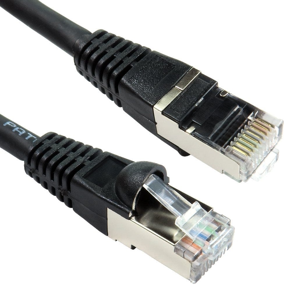 25m Long Network Cable Black CAT6A SSTP LSOH 10GBase-T