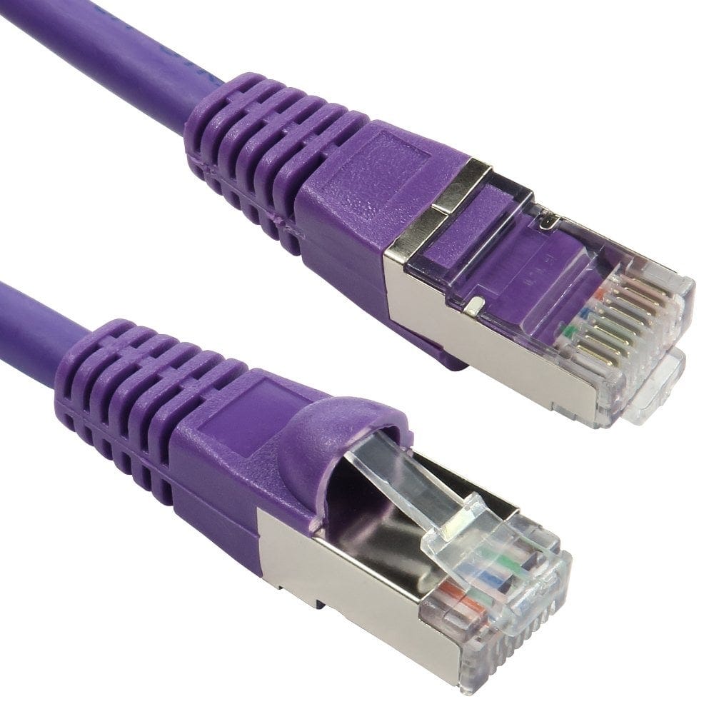 0.5m Ethernet Cable CAT6A Violet
