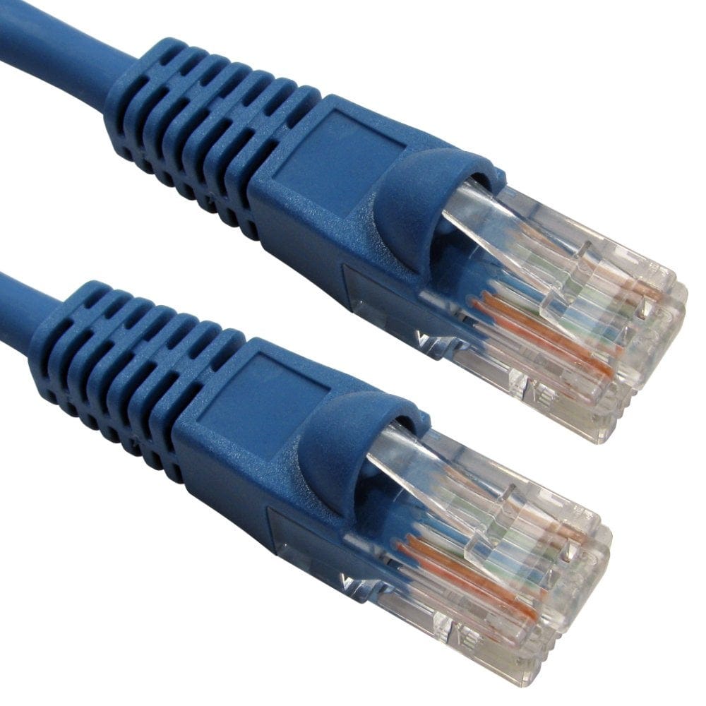 0.5m LSZH Snagless CAT5e Patch Cable Blue 24 AWG