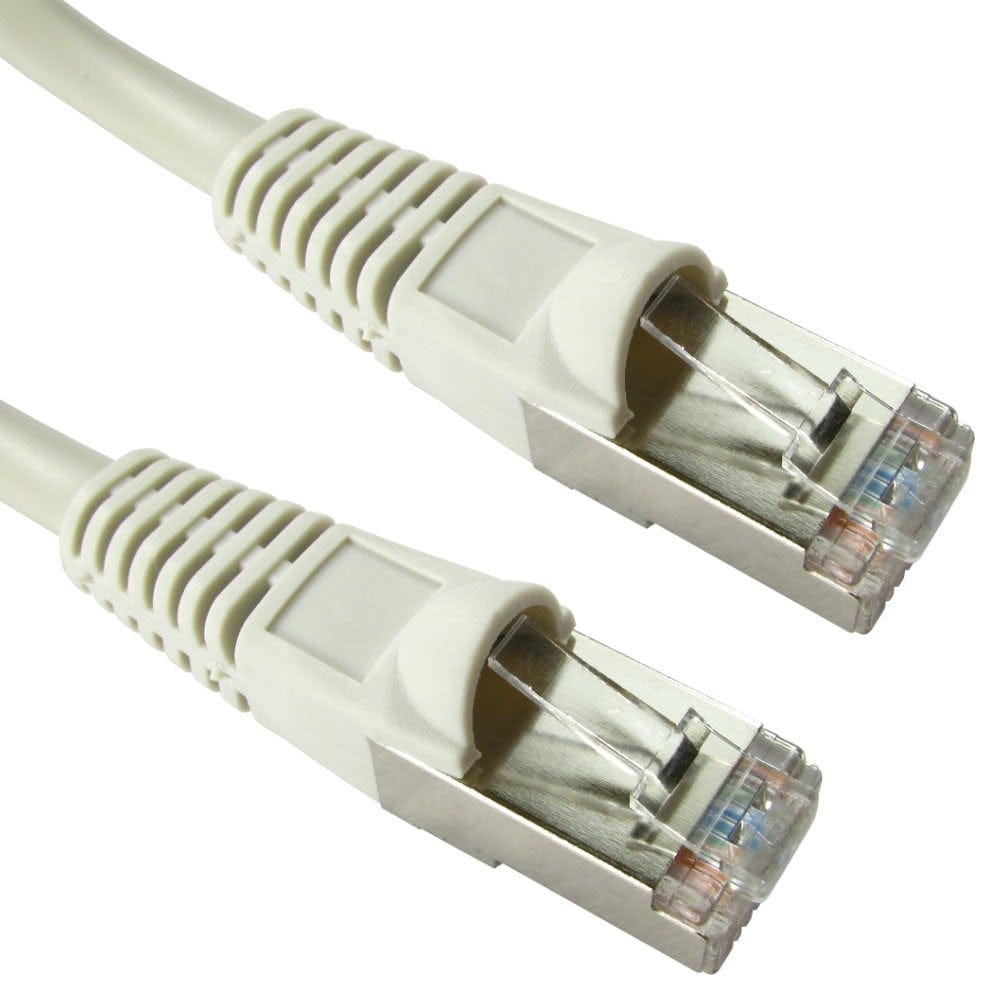 0.5m CAT5e Shielded Snagless Patch Cable Grey 26 AWG