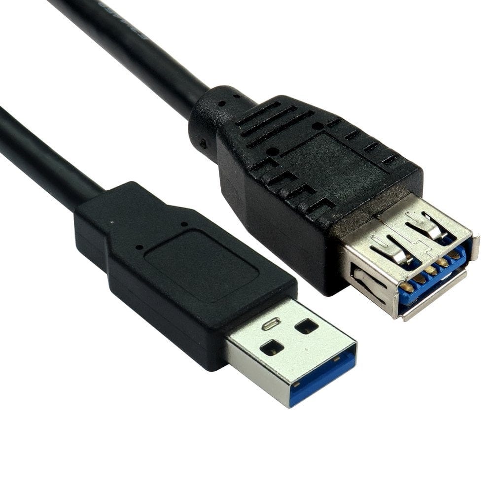 5m USB 3.0 A M A F Black Extension Cable