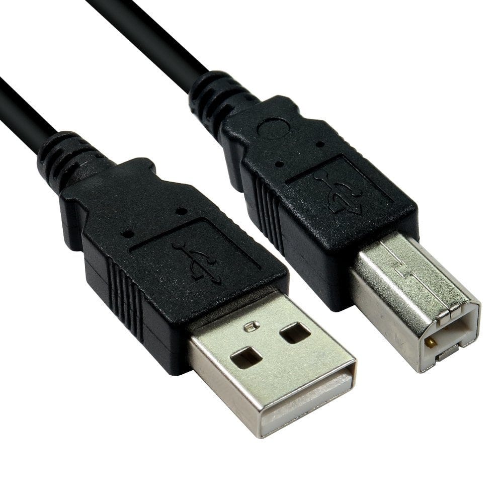 2m USB 2.0 A To B Data Cable Black