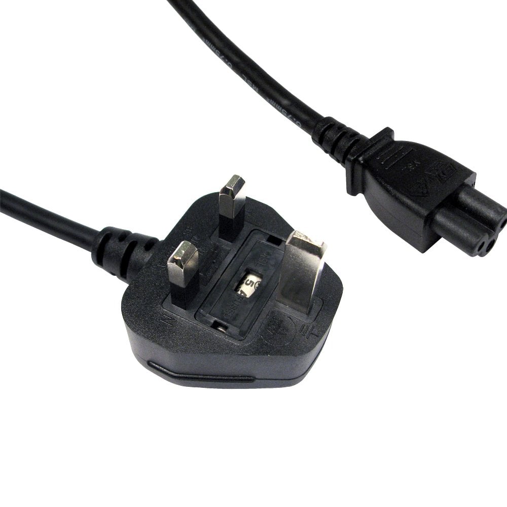 3m Cloverleaf Mains Power Lead C5 to UK