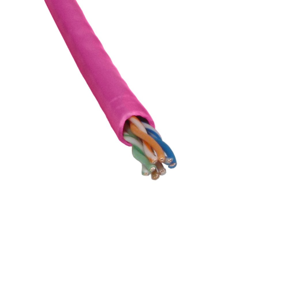 305m CAT5e Network Cable Pink Pure Copper