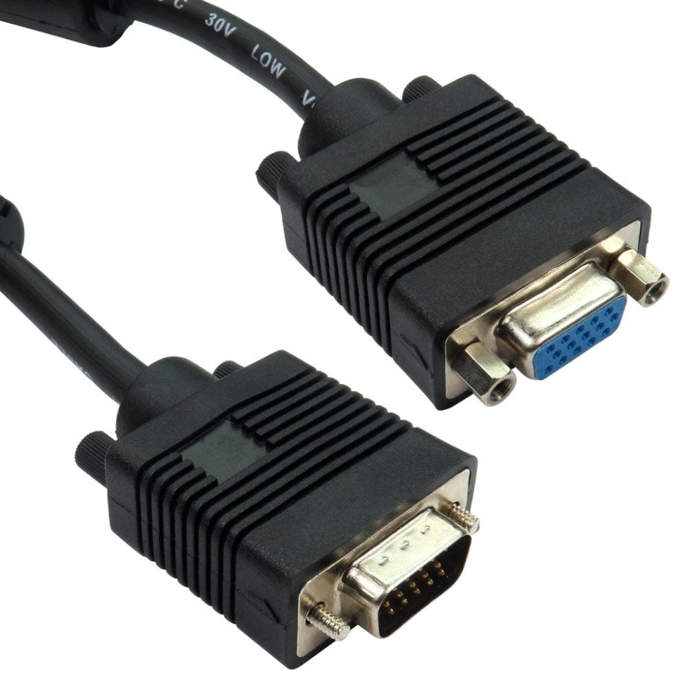 0.5m VGA Extension Cable DDC 15 Pin Fully Wired