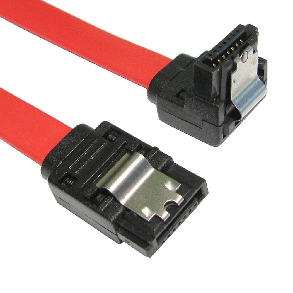 Locking SATA Cable 3Gbps Straight to Angle 90cm