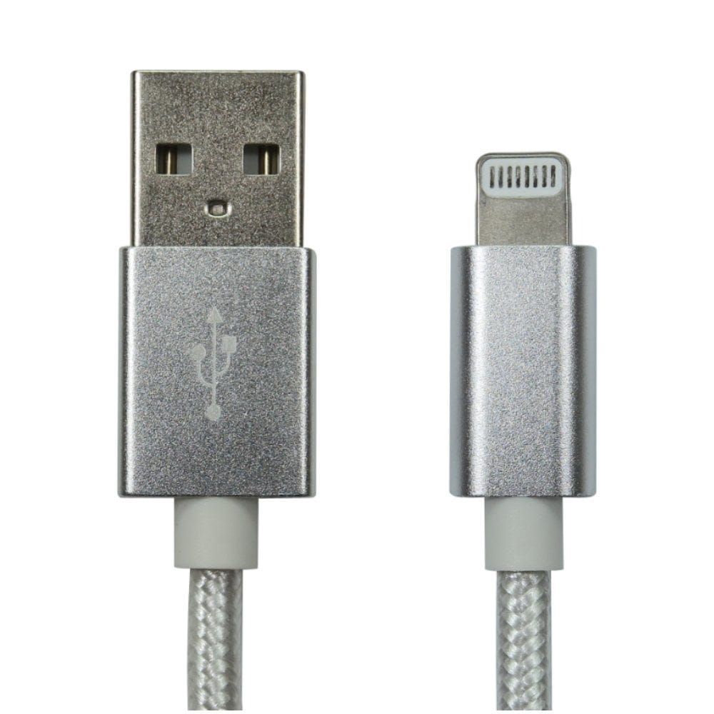 1.8m Braided Lightning Cable MFI Certified White