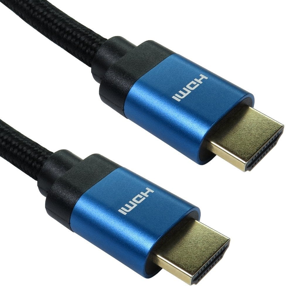 1m 8k HDMI Cable - HDMI 2.1 48gbs Blue Connectors 8k 60Hz