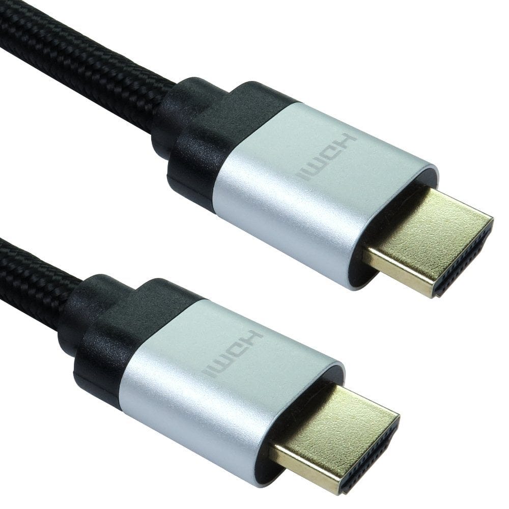 1m 8k HDMI Cable - HDMI 2.1 48gbs Silver Connectors 8k 60Hz