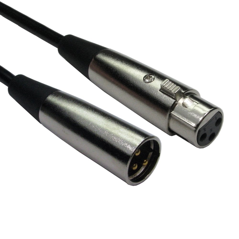 0.5m XLR Cable, 3 Pin Male to Female Microphone Lead