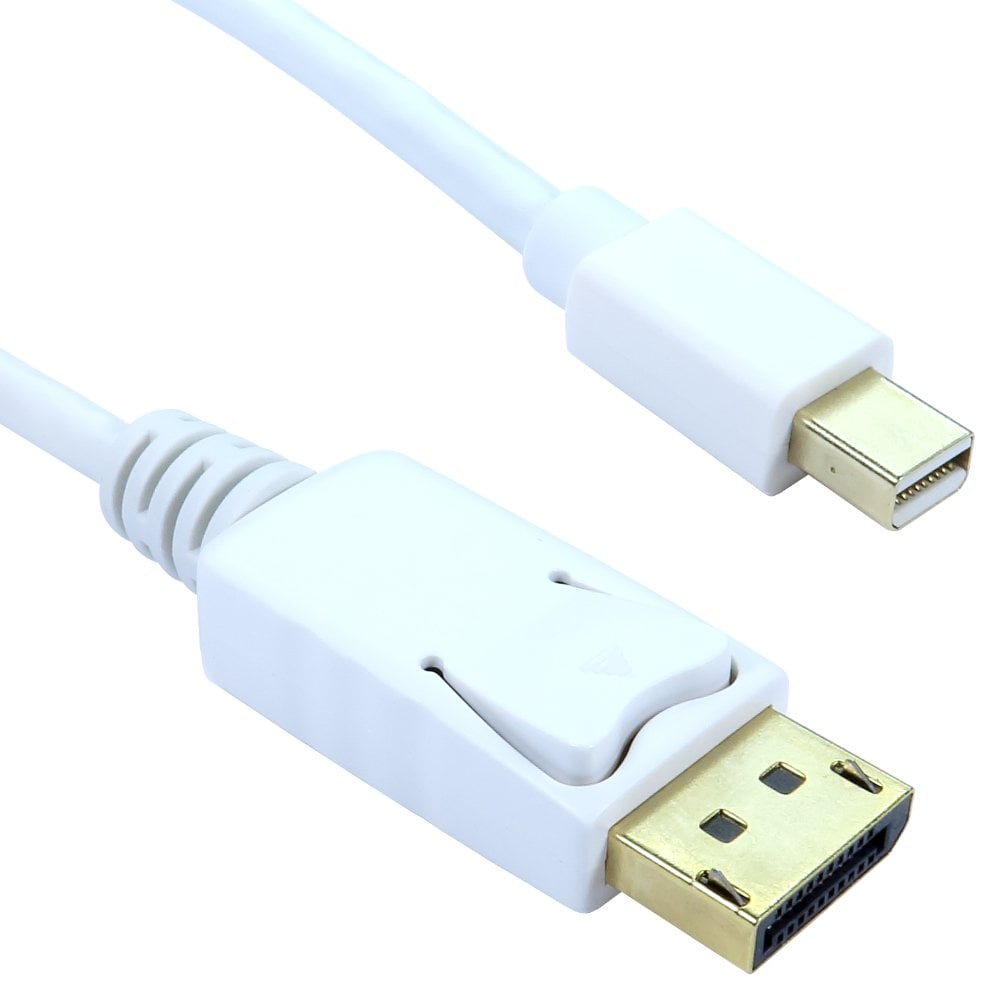 Mini Displayport Displayportcable 2m White Gold Plated