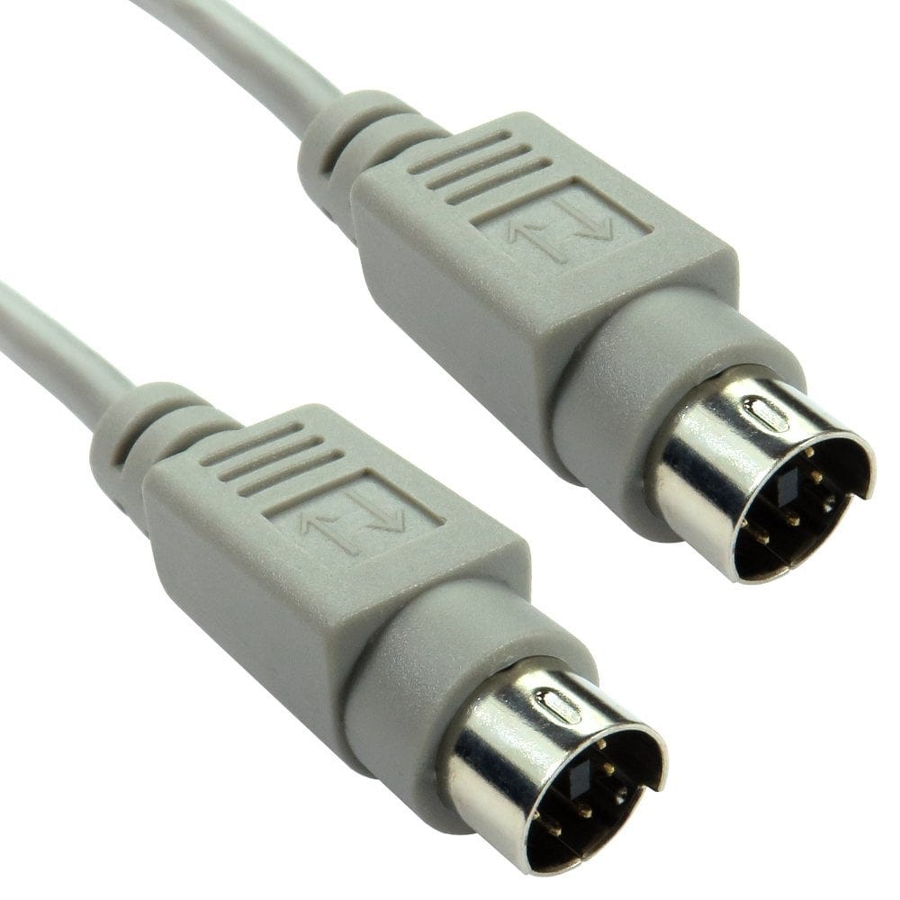 2m 6-Pin Mini DIN Male to Male
