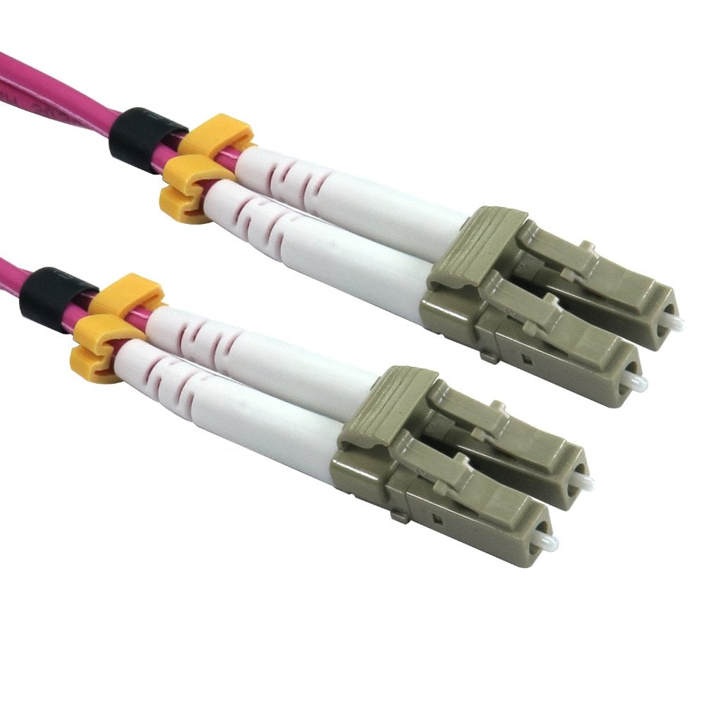 2m OM4 Erika Violet Fibre Optic Network Cable LC-LC 50/125