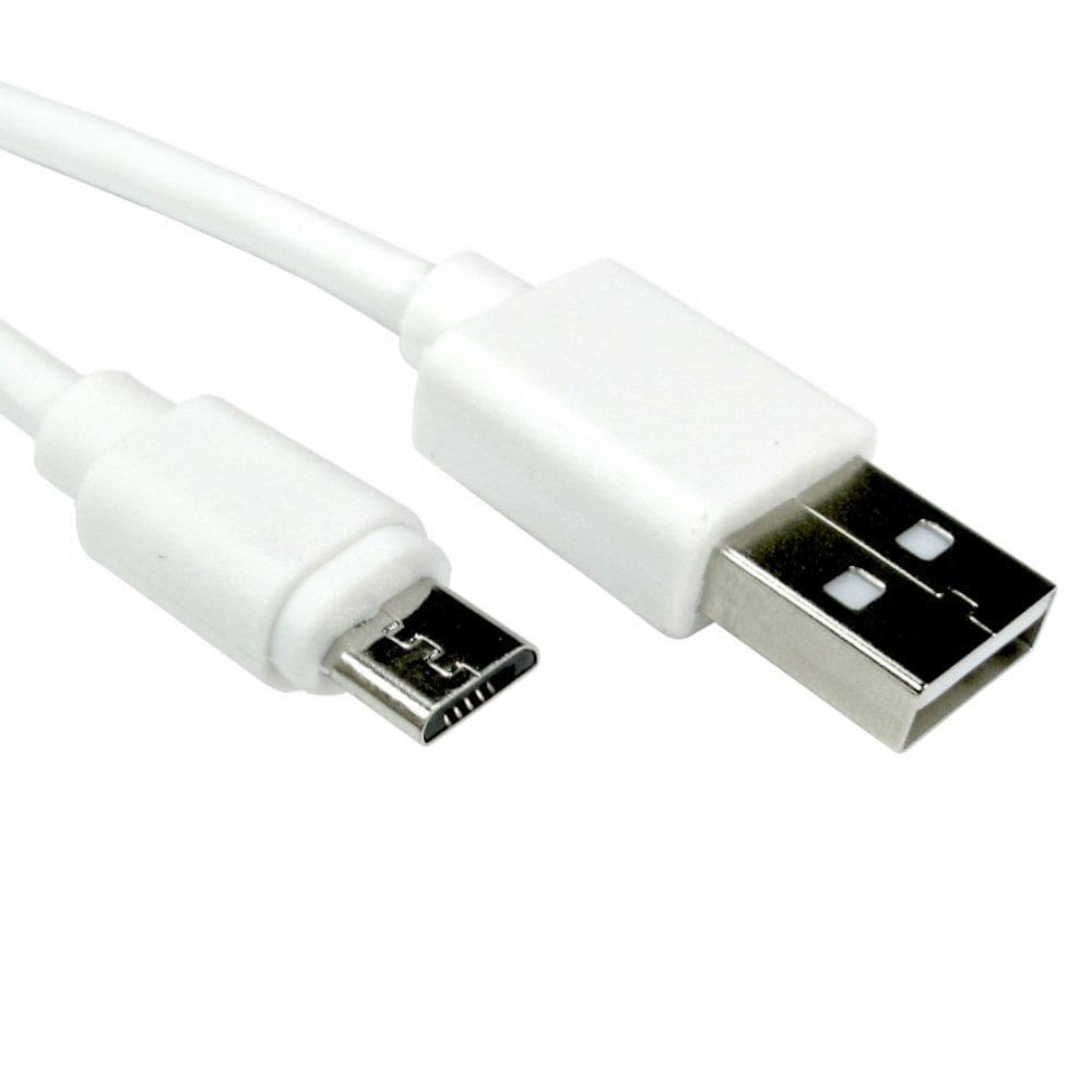 15cm Short White Micro USB Cable
