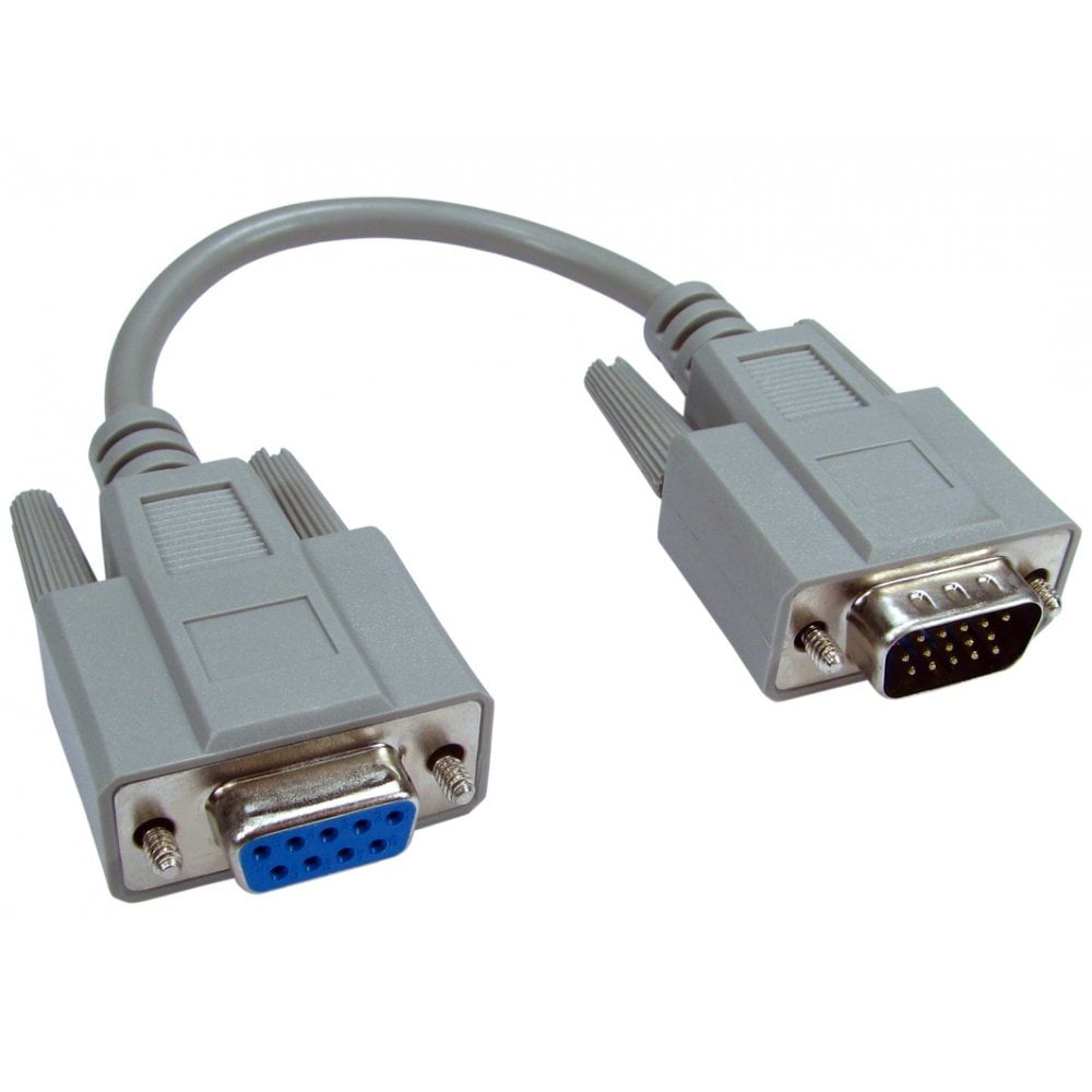 VGA Cable Adapter, 9 Pin Female to HD15 Male, 21cm