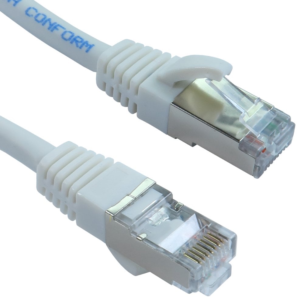 10m CAT8 Ethernet Cable CAT8.1 White LSZH 40Gbps