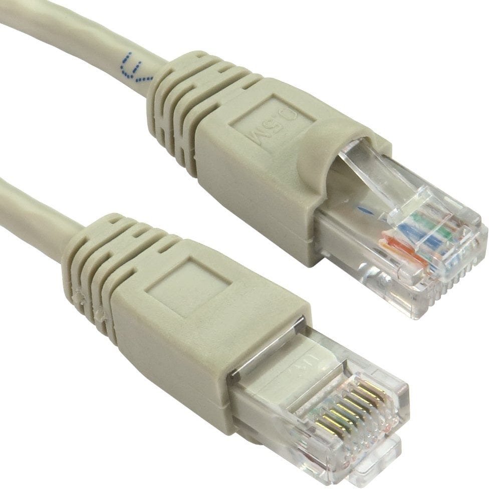 0.5m Snagless CAT5e Patch Cable Grey 24 AWG