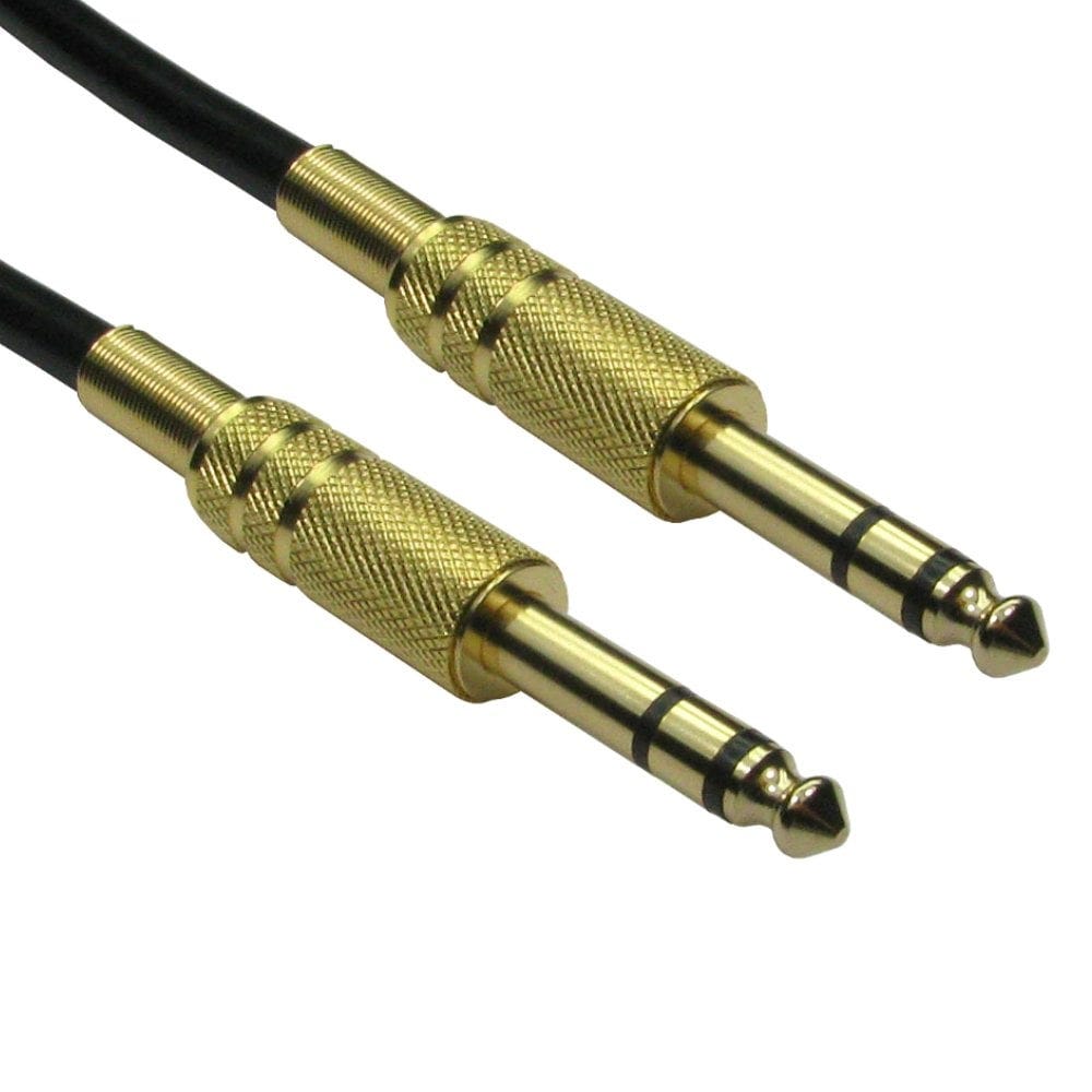 6.35mm Stereo Jack Cable TRS Male to Male 0.5m