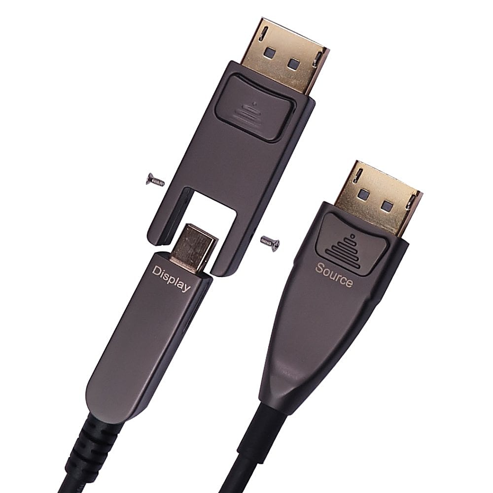 10m DisplayPort 8K Fibre Optic Cable, Removable Head
