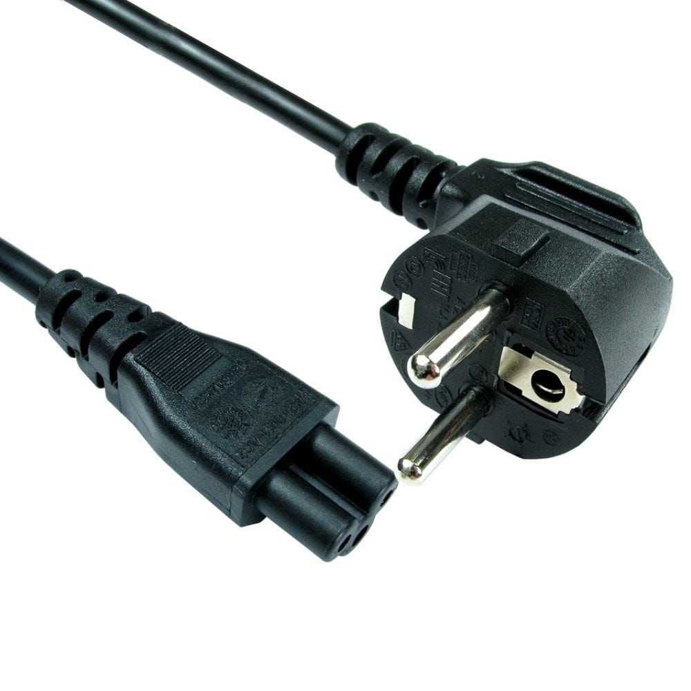 2m Euro Mains Power Lead Schuko to C5 Clover Leaf