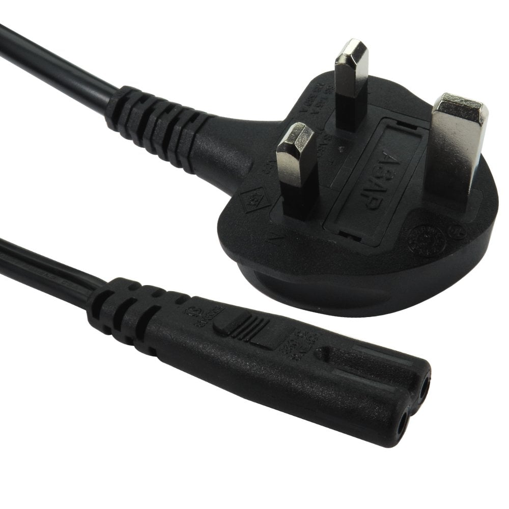 2m UK to Figure 8 C7 Mains Lead