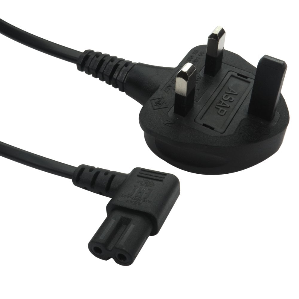 Angled Figure 8 Power Cable C7 90 Degree 1.8m
