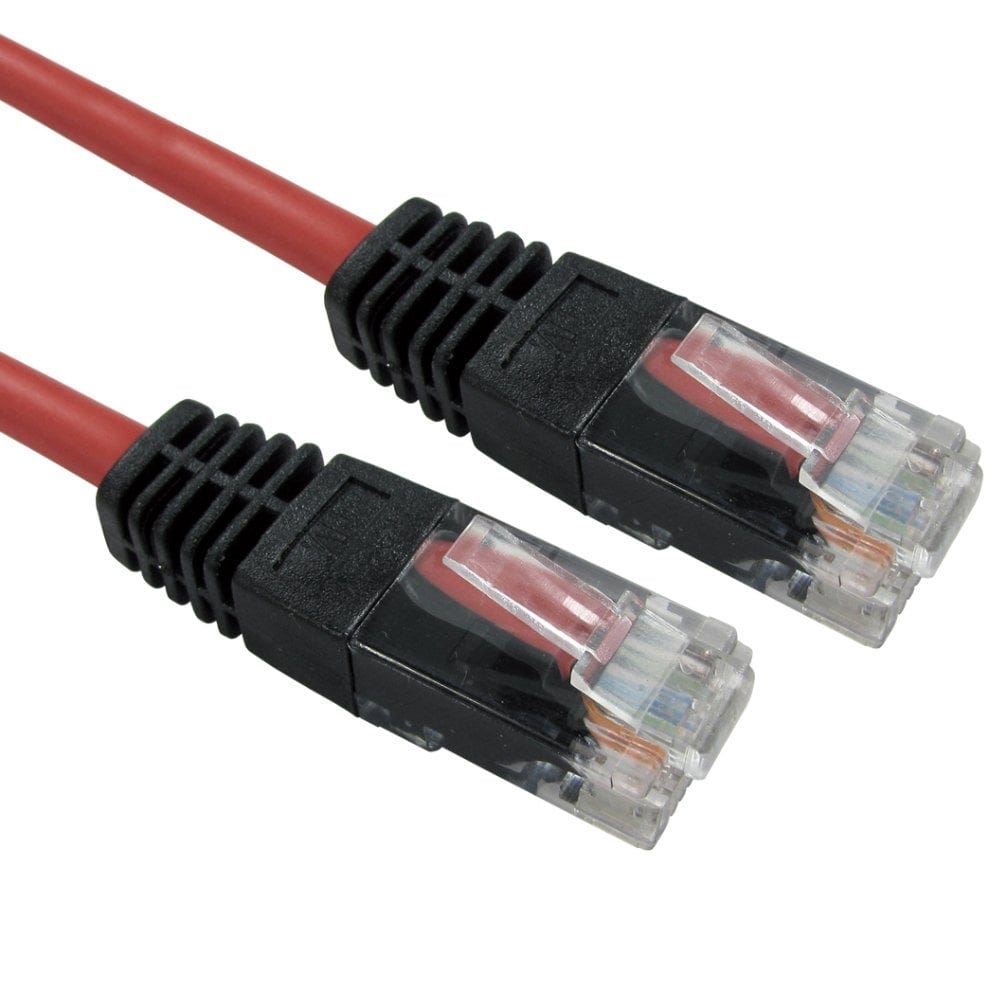 10m CAT5e Crossover Patch Cable, Red