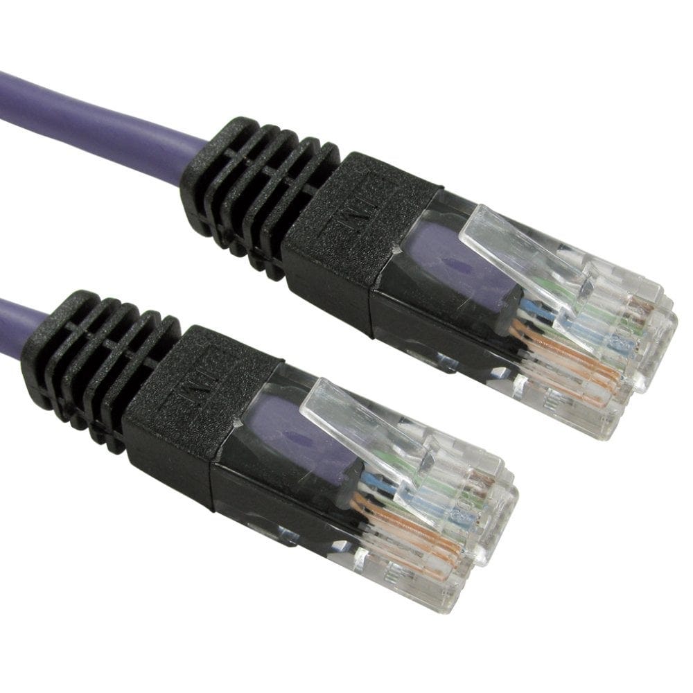 10m CAT5e Crossover Patch Cable, Violet