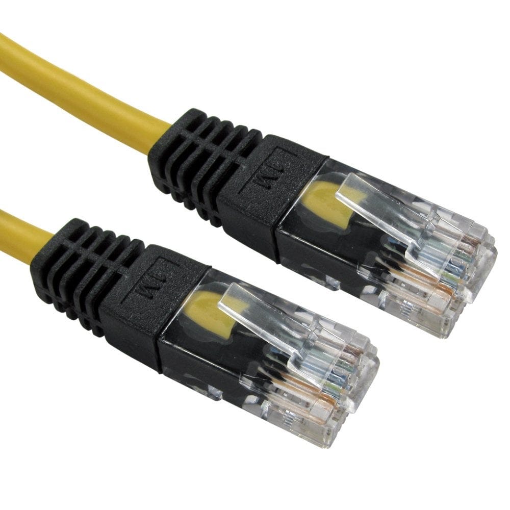 Yellow 10m CAT5e Crossover Patch Cable