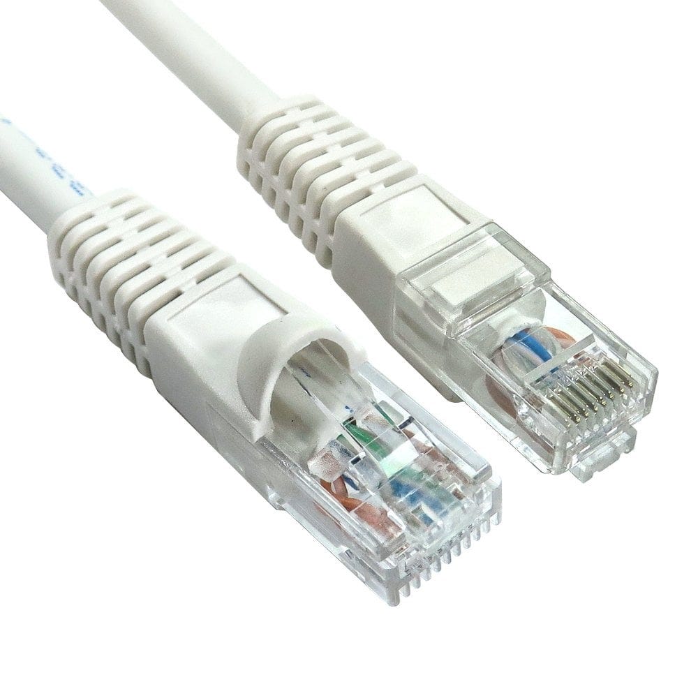 0.5m Low Smoke Snagless CAT6 Patch Cable White 24 AWG