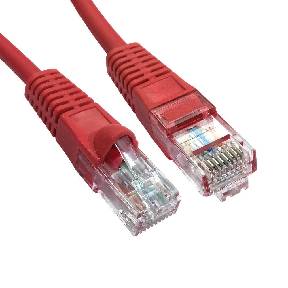 0.5m LSZH Snagless CAT5e Patch Cable Red 24 AWG